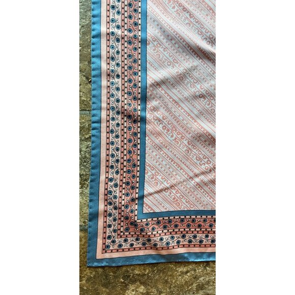 Vintage 1970’s Anne Klein Scarf FOR ROBINSON & GOLLUBER Scarf Geometric Floral - Picture 5 of 7